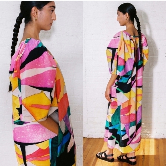 New Mara Hoffman Sara Midi Dress NWT Small - Picture 7 of 11